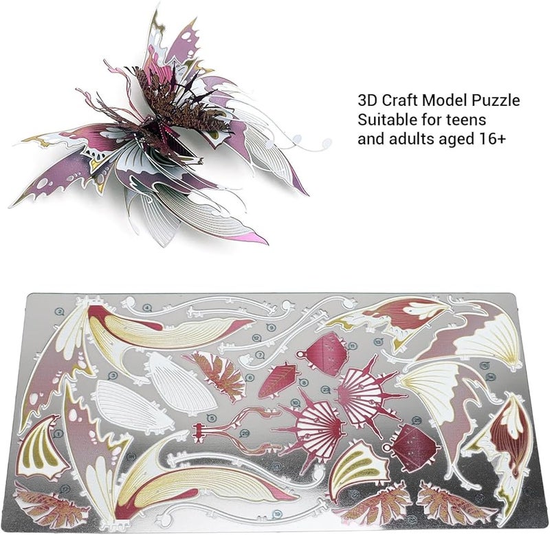 Stainless Steel 3D Metal Puzzle DIY Model Building Kit For Adults Teens Brain Teaser - Image 4
